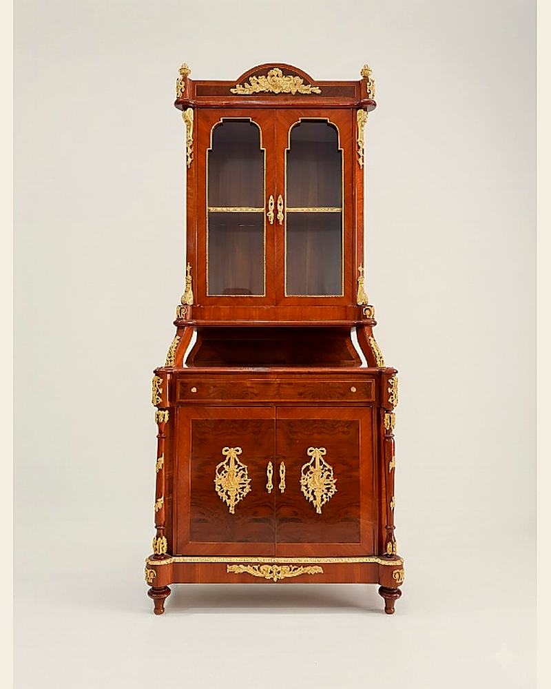 Cristaleira Buffet em Marchetaria Francesa com Bronze — Unique Royal Styles